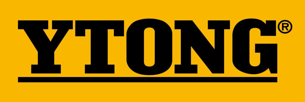 Xella Ytong logotyp med svart text och gul bakgrund